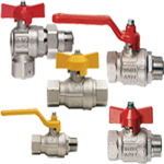 Шаровые краны прямые и угловые, с американками, полнопроходные